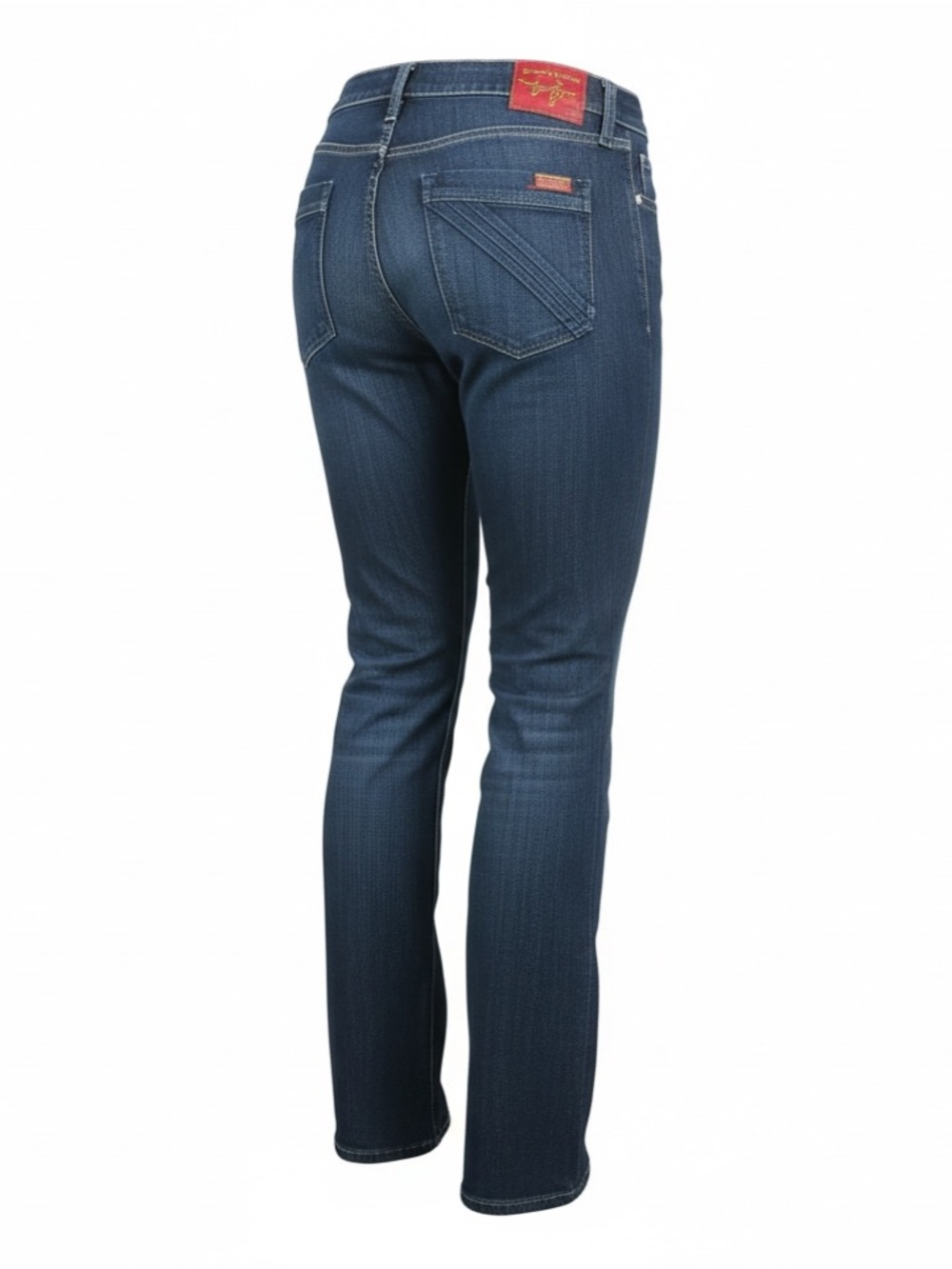 7 For All Mankind Women's Dark Blue Straight Leg Jeans 30 W